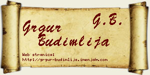 Grgur Budimlija vizit kartica